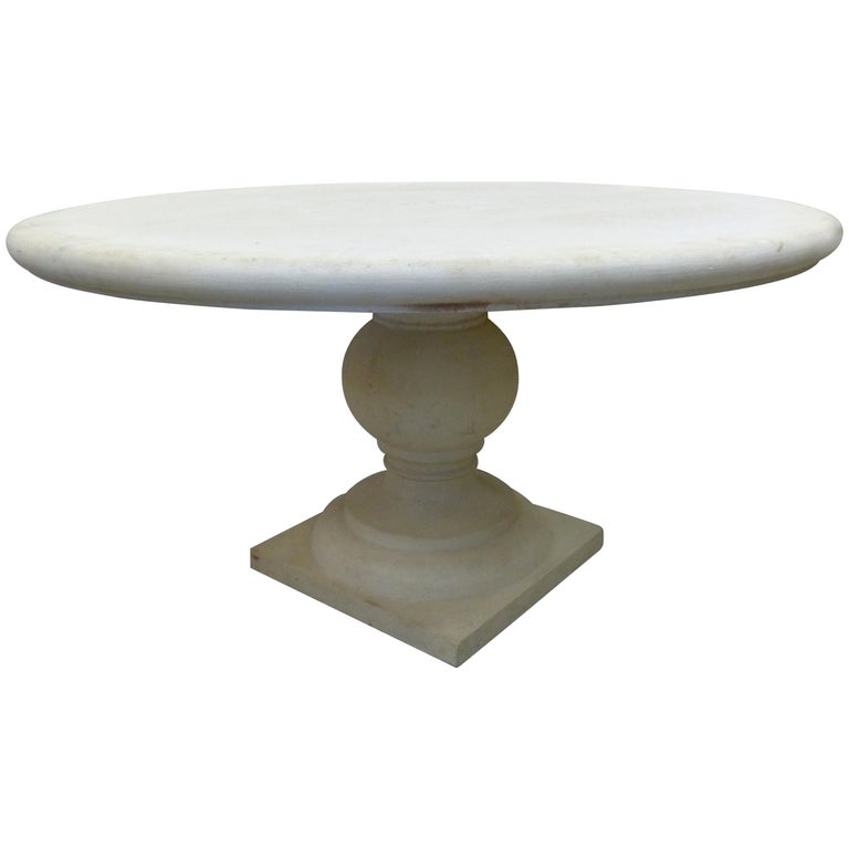 Cast Stone Round Dining Table At 1stdibs, Round Stone Dining Table
