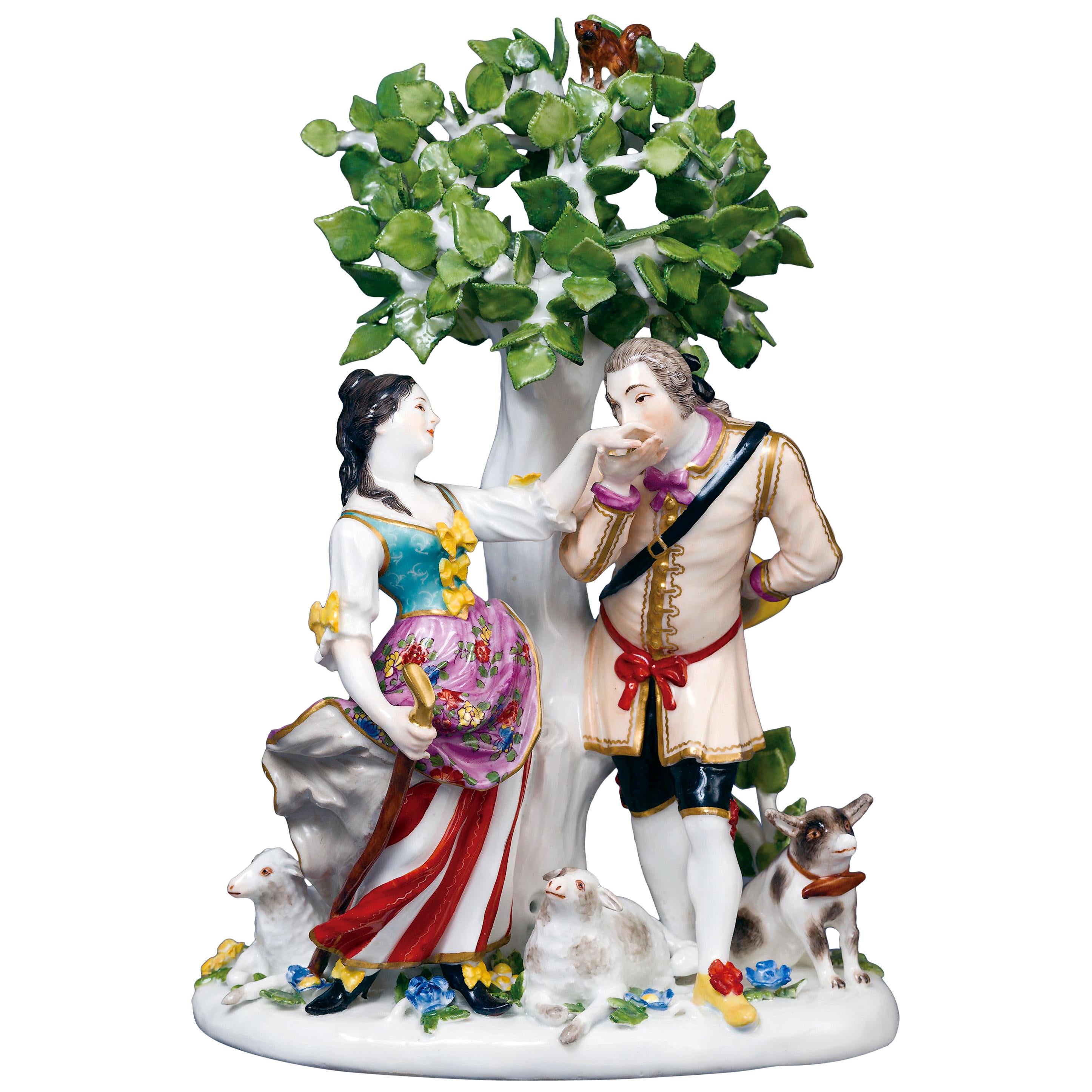 Pastoral Group/Handkuss 'The Hand-kiss' For Sale