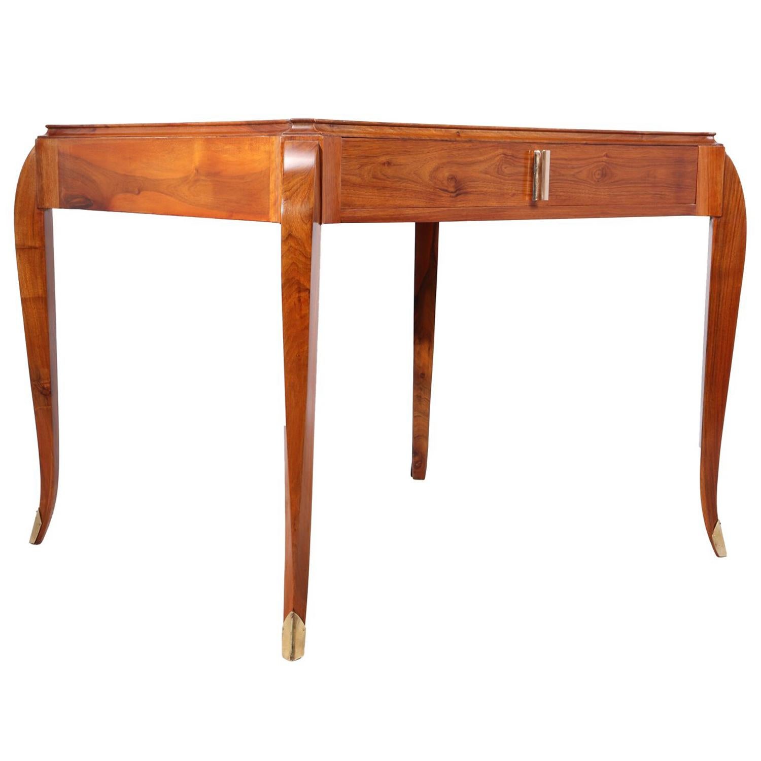 Art Deco Walnut Writing Table For Sale