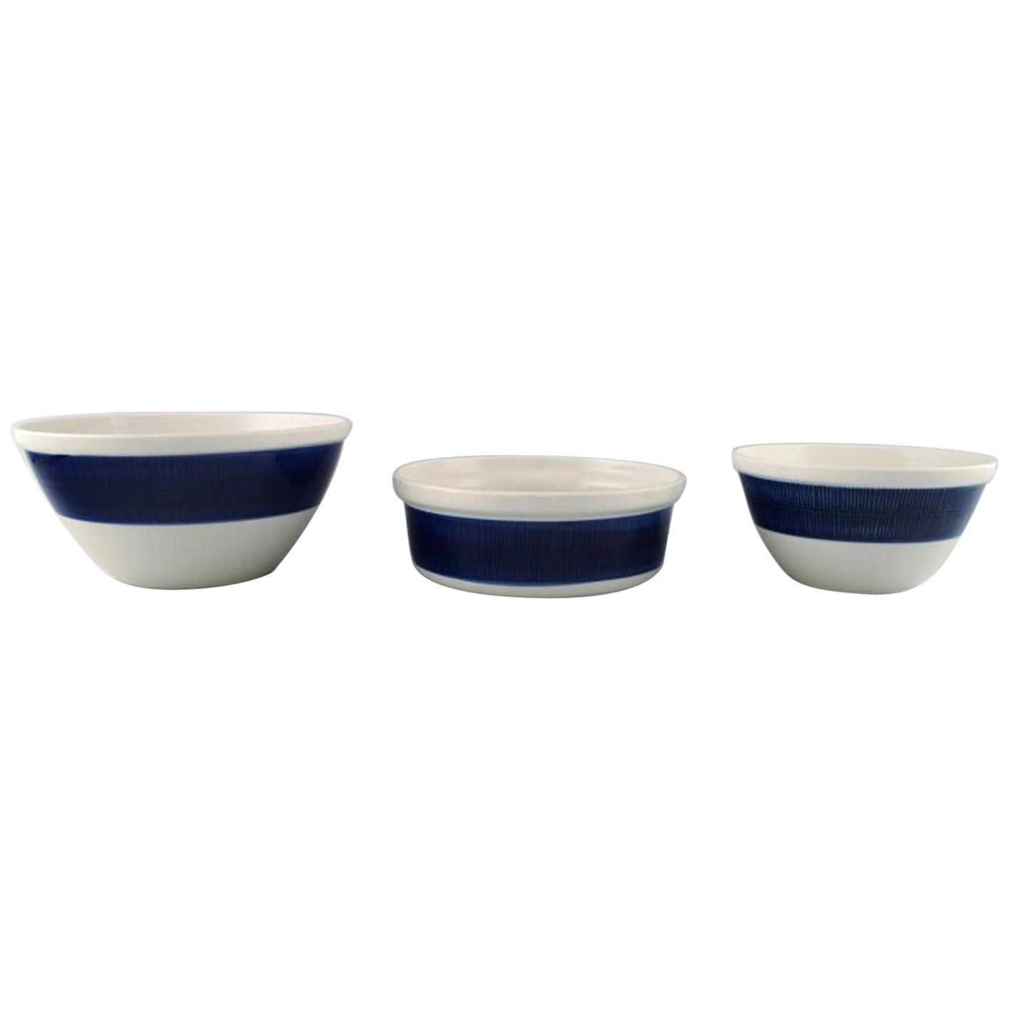 Hertha Bengtsson '1917-1993' for Rörstrand, Set of 3 "Koka" Bowls For Sale