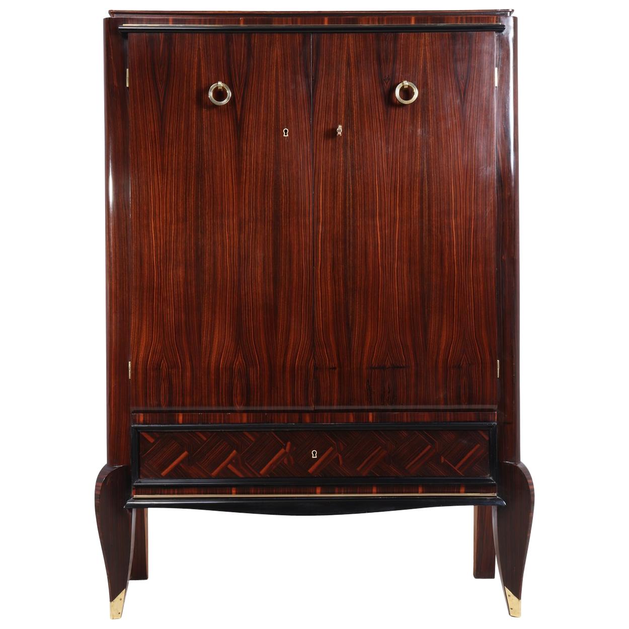 Art Deco Macassar Ebony Cabinet For Sale