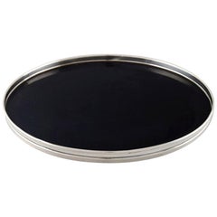 Vassoio da portata Fisher Silversmiths (Co.) in argento sterling ed ebanite
