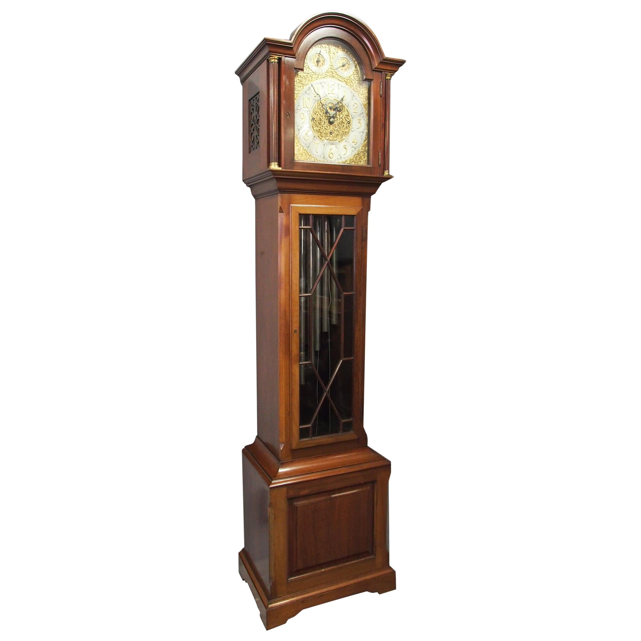 Edwardian Mahogany Grandfather Clock by James Ramsay, Dundee For Sale