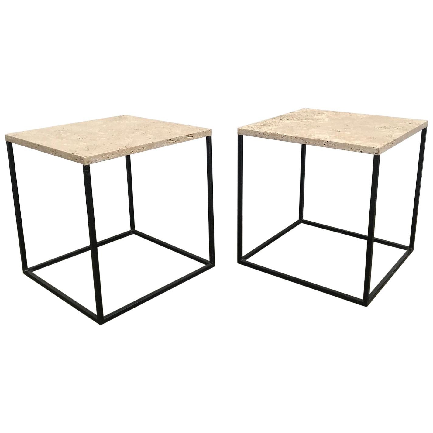 Pair of 1960s French Side Tables For Sale