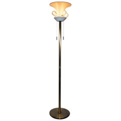 Retro Rare Original Art Modern circa 1960 Floor Standing 5 Bulb Lamp Bronzed