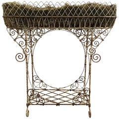 Antique French Wirework Jardinière Plant Stand
