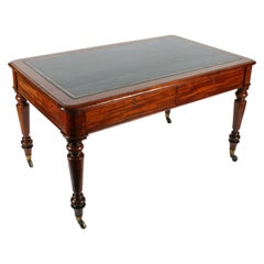 19th Century William IV Mahogany 4 DrawerWriting Table-Library Table