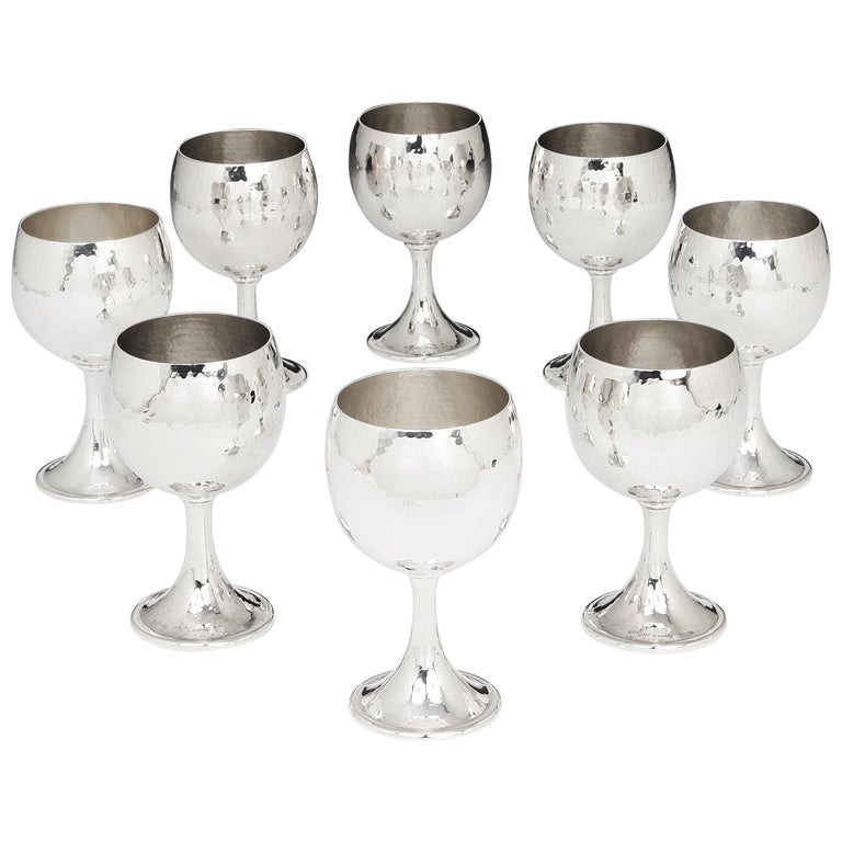 Vintage GUCCI Italy Wine Goblets in Silver-Plate Rope Design, Marked For  Sale at 1stDibs