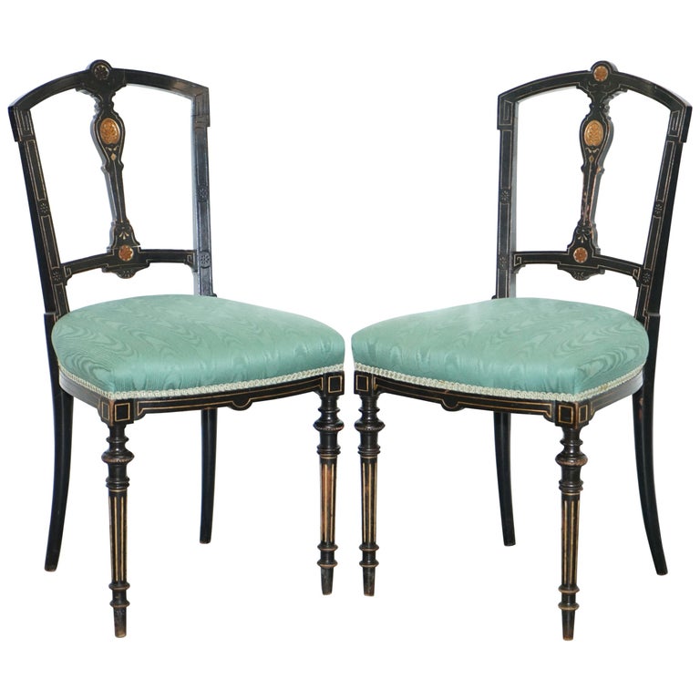 Pair of Rare Gillows Lancaster circa1870 Aesthetic Movement Ebonised ...