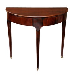 Small Mahogany Louis XVI Demilune Table, ​circa 1780