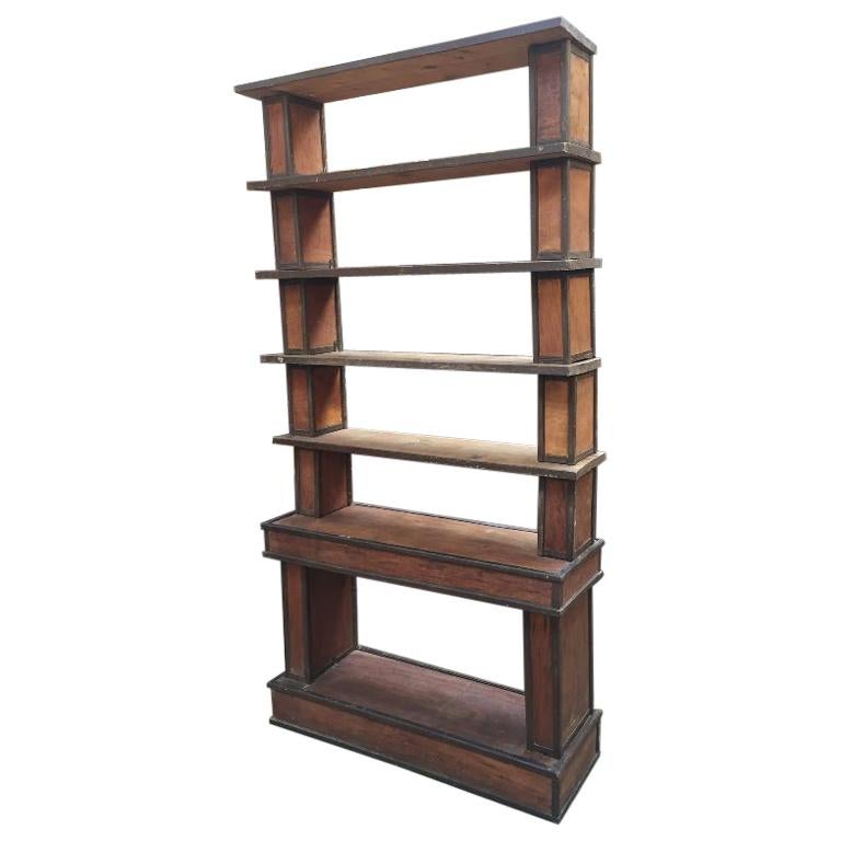 Midcentury Italian Coated Wood Etagere or Bookcase, 1940s For Sale