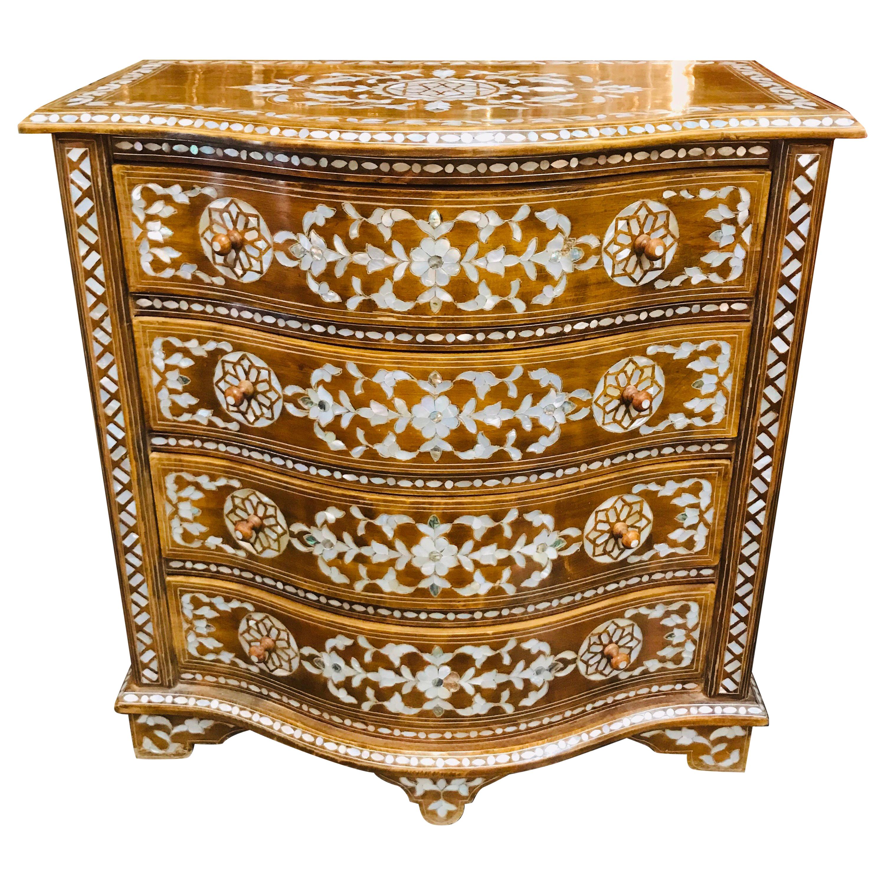 Early 20th Century Syrian Mother of Pearl Inlaid Chest