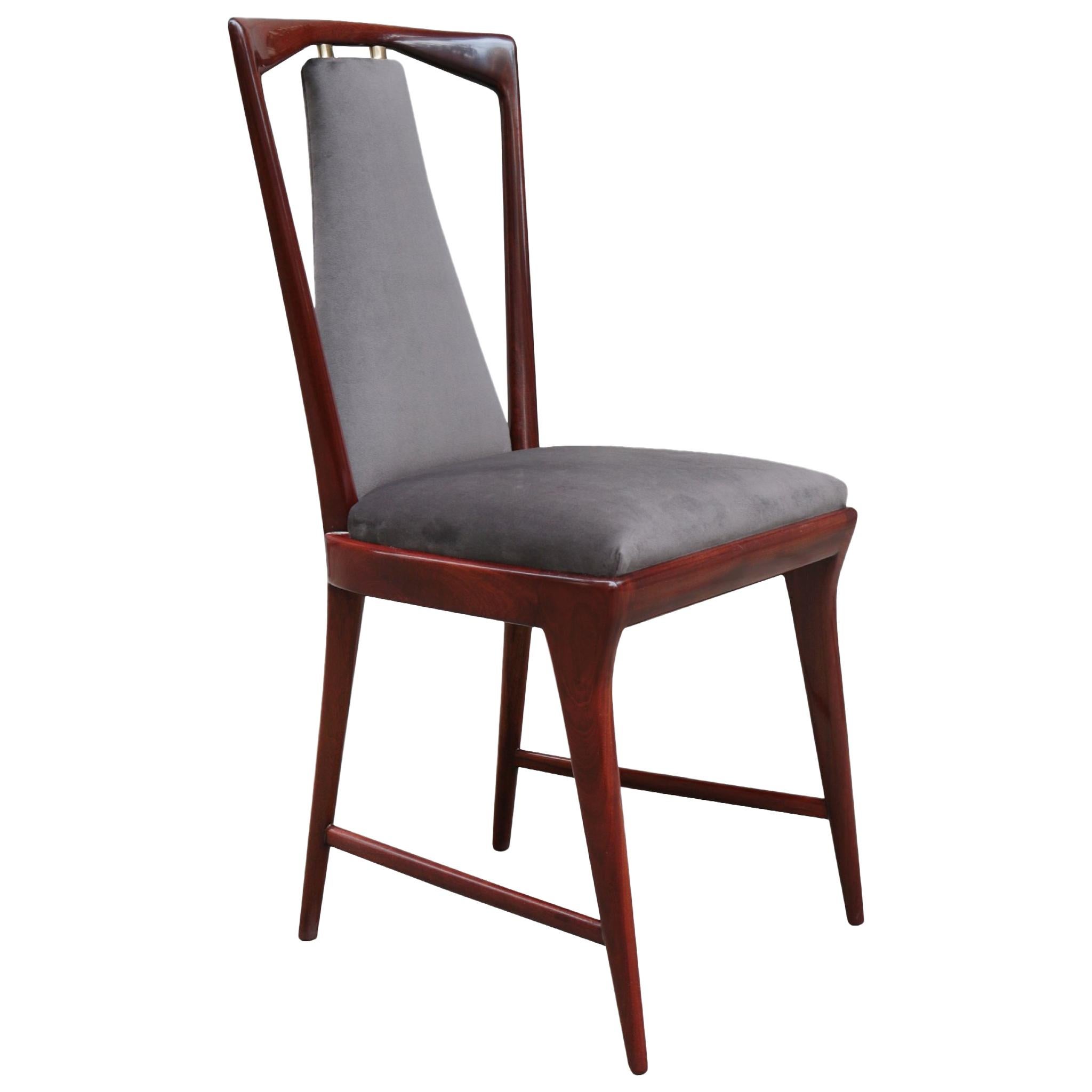 Set of Six Dining Chairs by Osvaldo Borsani For Sale