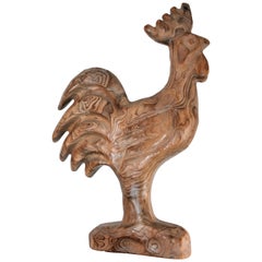 Vintage Hand Carved Folky Chicken