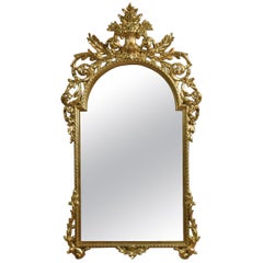 Large Baroque Style Giltwood Wall Mirror