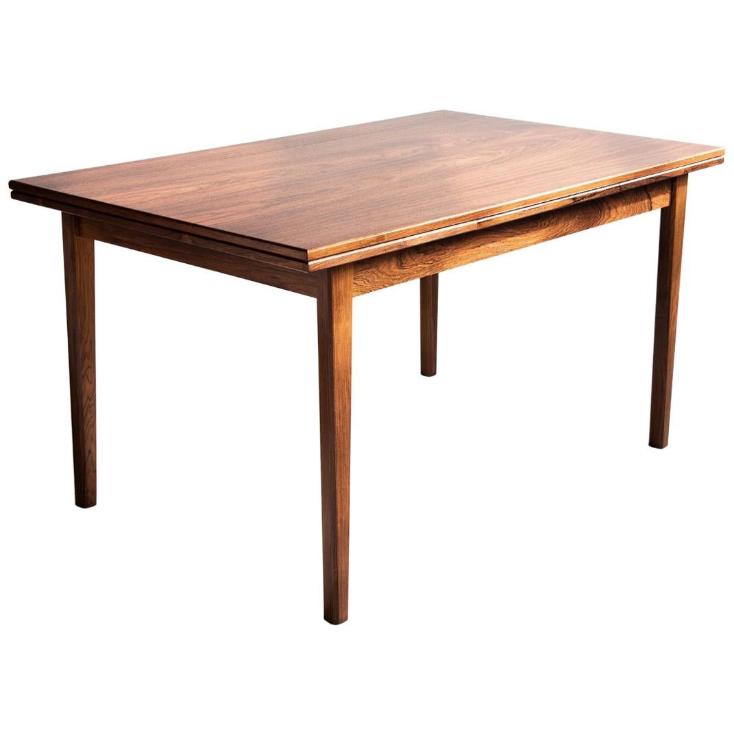 Midcentury Danish Dining Table in Rosewood with 2 Extensions, 1960s For Sale
