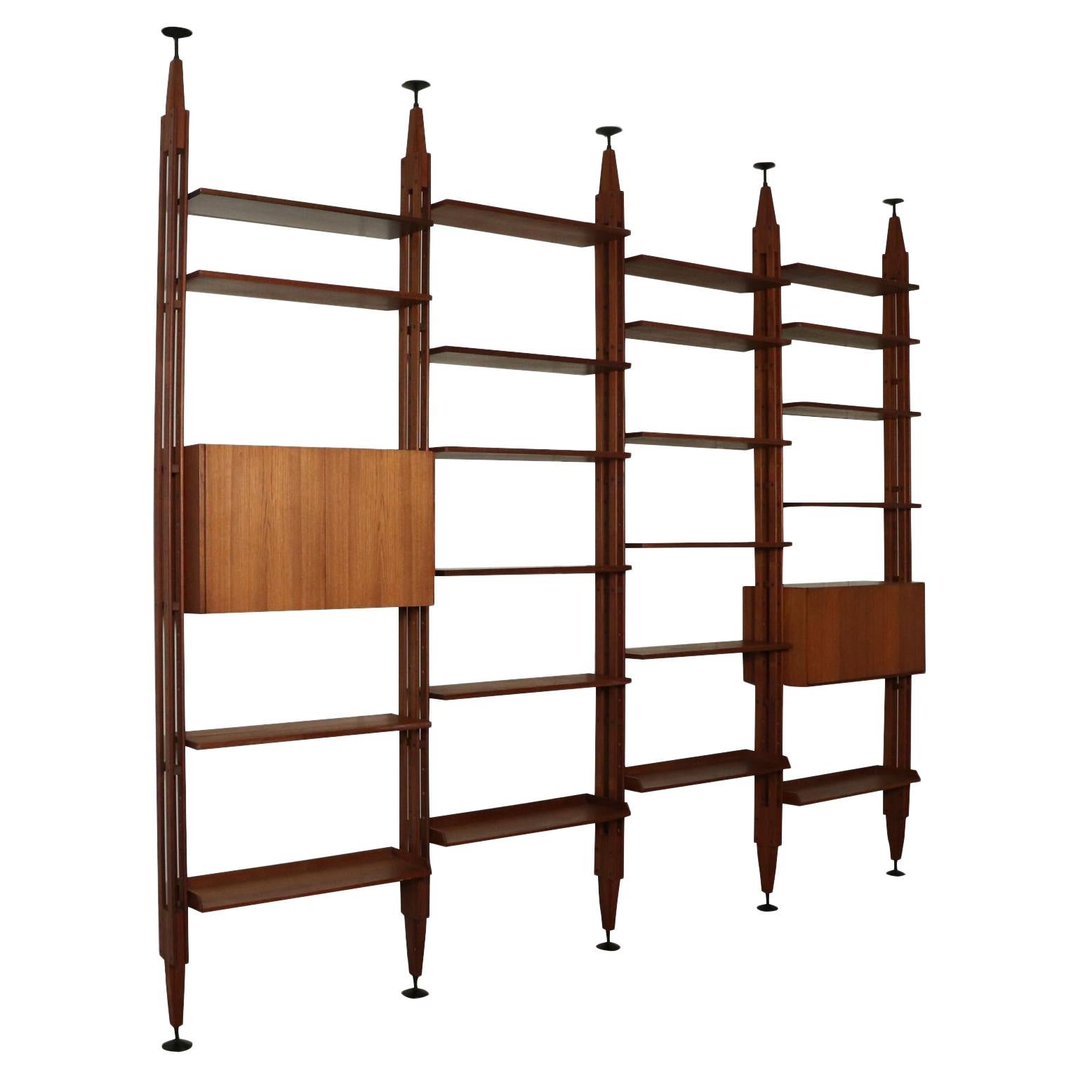 Floor-to-Ceiling Bookcase by Franco Albini Vintage Design, Italy, 1960s