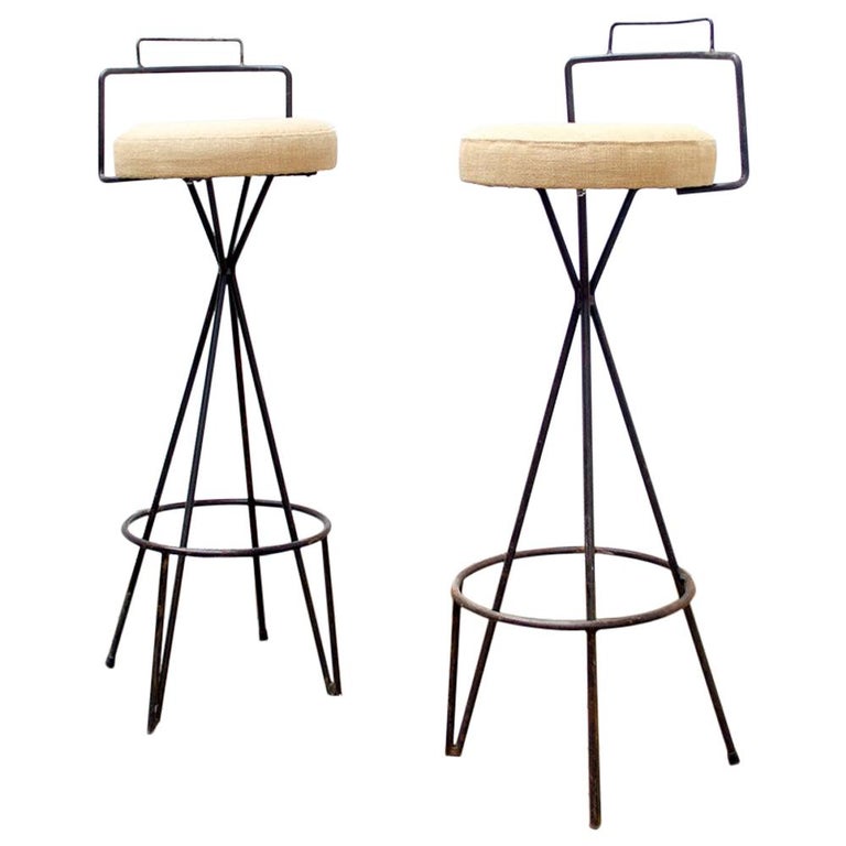 1970 Bar Stool With Beige Seat Cushion For At 1stdibs 1970 Bar Stool With Beige Seat Cushion For