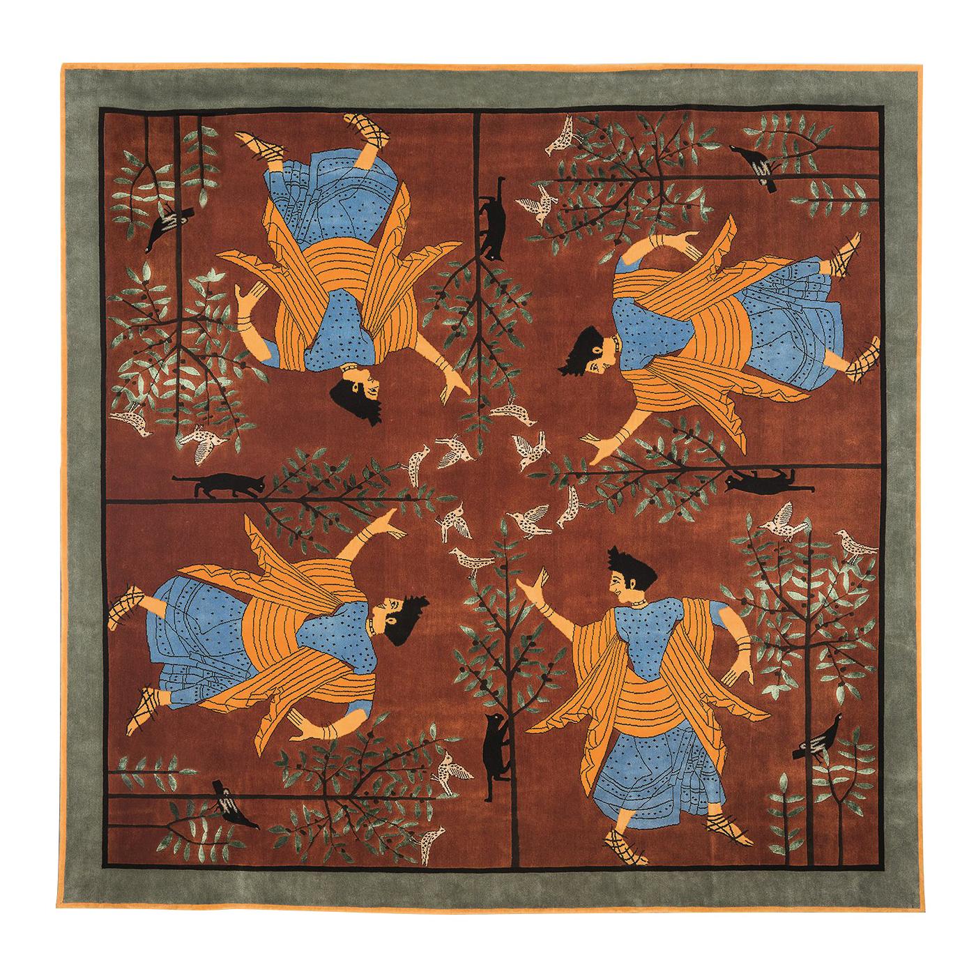 Dalle Gioie Degli Etruschi N. 4 Teppich von Linde Burkhardt im Angebot