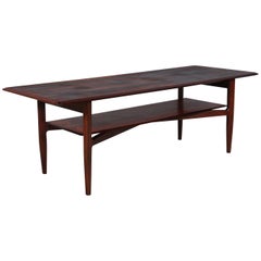 Ib Kofod-Larsen Sofa Table, Rosewood, Slagelse Møbelværk, 1950s