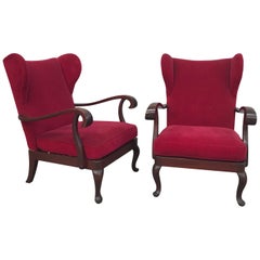 Pair of Midcentury Armchairs in the Style of Paolo Buffa
