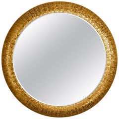 Mirror Bronze or Silver Finish and Decorated with Mosaic, LED Backlighting