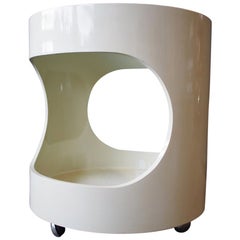 Space Age Side Table "Luna" with Glass Top by Opal, Germany