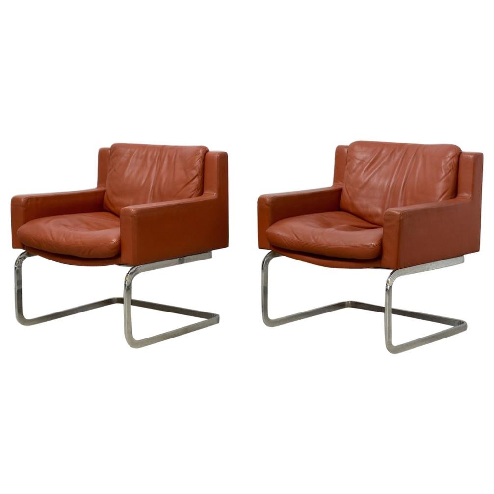 Executive Cantilever Lounge Chairs by Robert Haussmann for Desede, 1960s For Sale