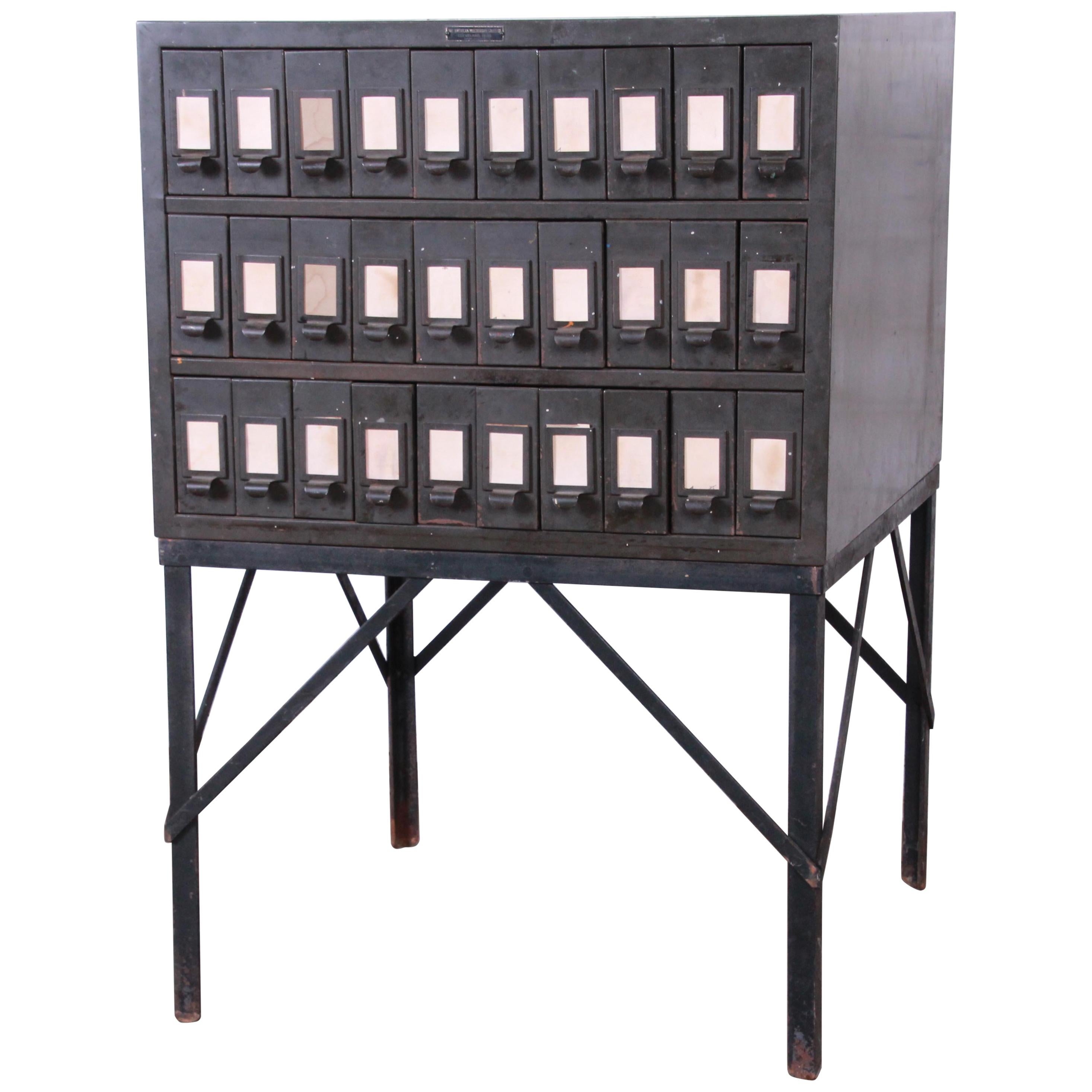 Industrial Age 30-Drawer Parts Cabinet