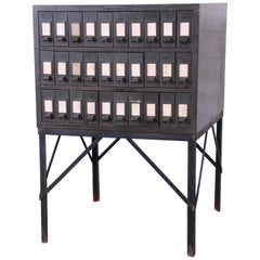 Used Industrial Age 30-Drawer Parts Cabinet