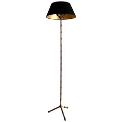 Mid Century Maison Baguès Faux Bamboo Floor Lamp