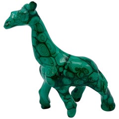 1970s Malachite Giraffe Sculpture