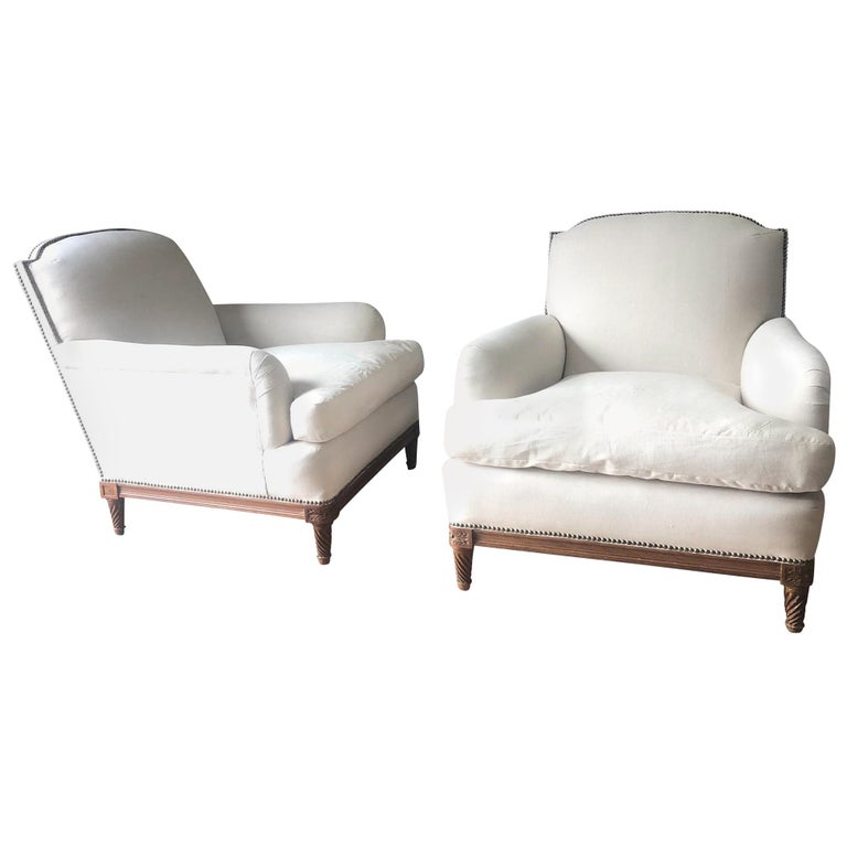 Maison Jansen club chairs, mid-20th century, offered by Balsamo