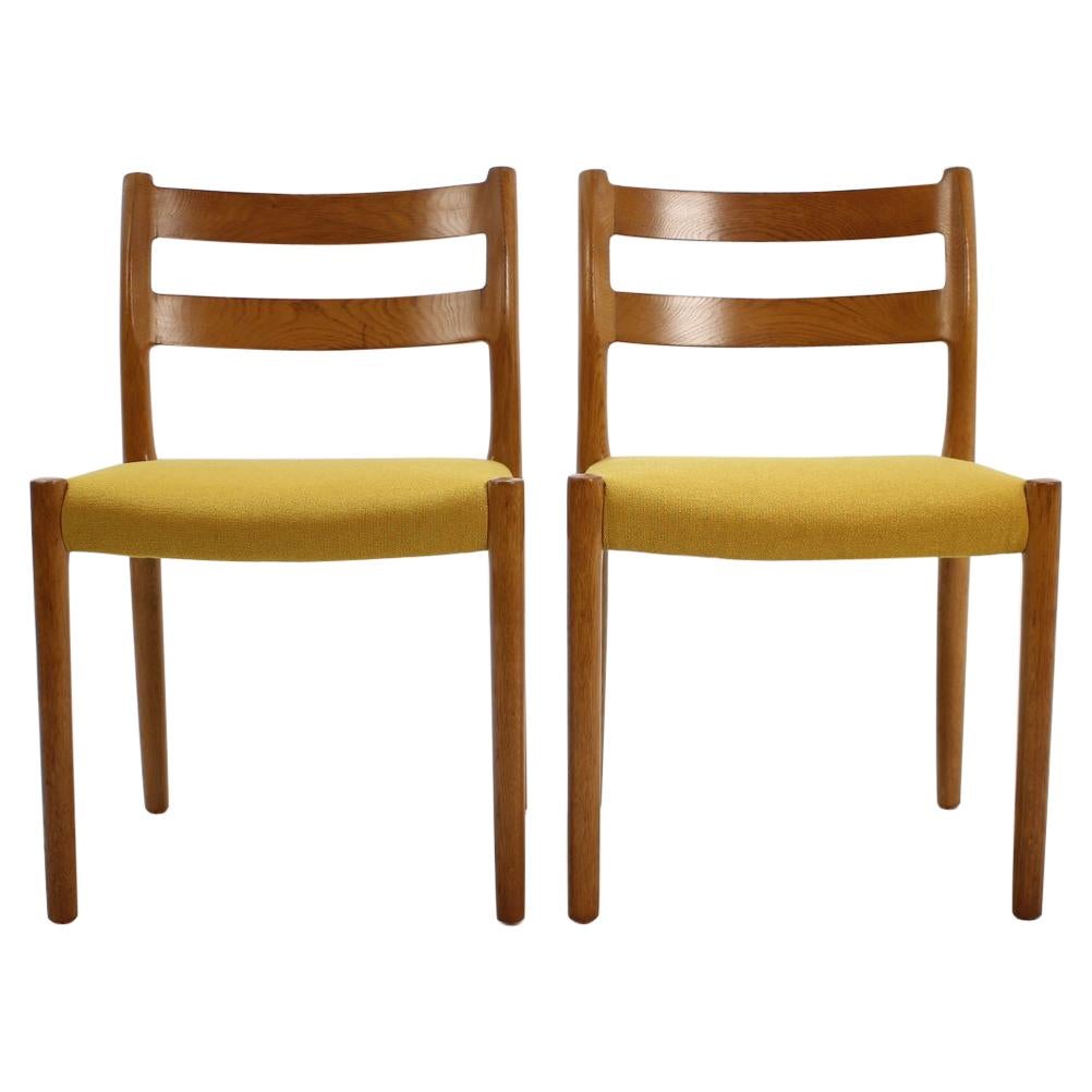 1960 Oak Dining Chairs by N.O. Møller, Set of 4