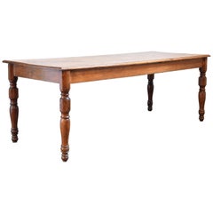 Antique Italian Cypresswood Library or Dining Table, 2nd Quarter, 19th Century