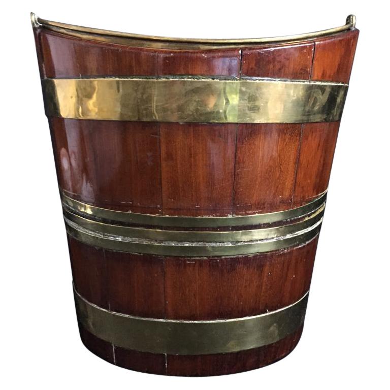 18th Century Mahogany and Brass Wine Cooler For Sale