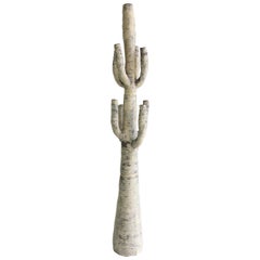 Large Contemporary Black and White Ceramic Cactus Sculpture, Grand Cactus N & B