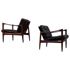 Ib Kofod-Larsen Pair of Easy Chairs Model Kandidaten, 1960s