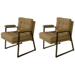 Used Pair of Office Chairs in Bronze by Patrician Furniture