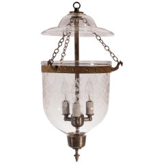 Petite Bell Jar Lantern with Vine Etching