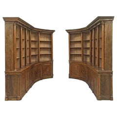 19th Century Walnut Pair of Bookcases Boiserie de Bibliothèque