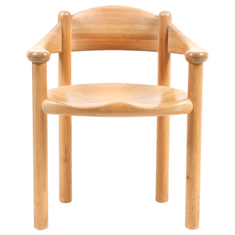 Set of Four Scandinavian Dining Chairs in Pine by Rainer Daumiller