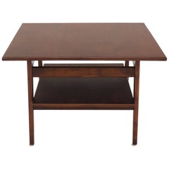 Jens Risom Square Occasional Coffee Side Table Oiled Walnut