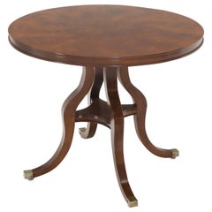 Flame Mahogany Round Top Lamp Table by Century