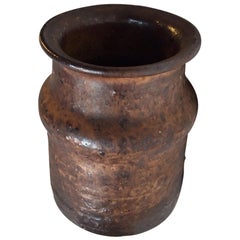Scandinavian Modern Rustic and Earthy Pottery Vase by Kjell Bolinder - Hoganas