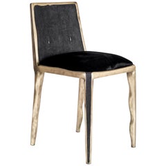 Melting Chair in Black Shagreen and Bronze-Patina Brass by R&Y Augousti