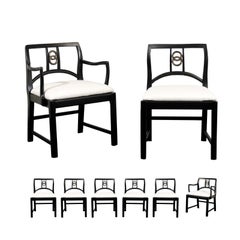 Vintage Chic Set of 8 Dining Chairs by Michael Taylor for Baker Furniture, circa 1960