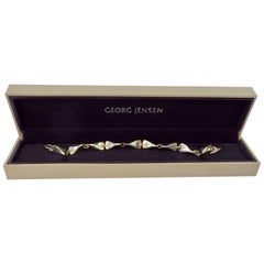 Retro Georg Jensen Sterling Silver Bracelet with Original Box