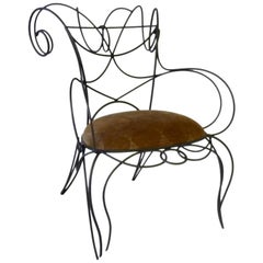 Andre Dubreil Chaise bélier sculpturale en fer pour Ceccotti Collezioni