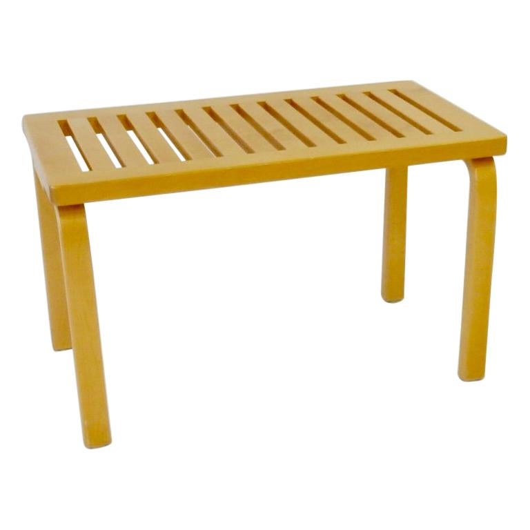 Diminutive Alvar Aalto for Artek Blonde Bench or Side Table